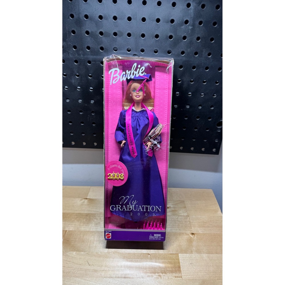 Mattel Barbie My Graduation 2003 Doll Purple Gown Mortarboard 56522 NIB - Picture 1 of 6